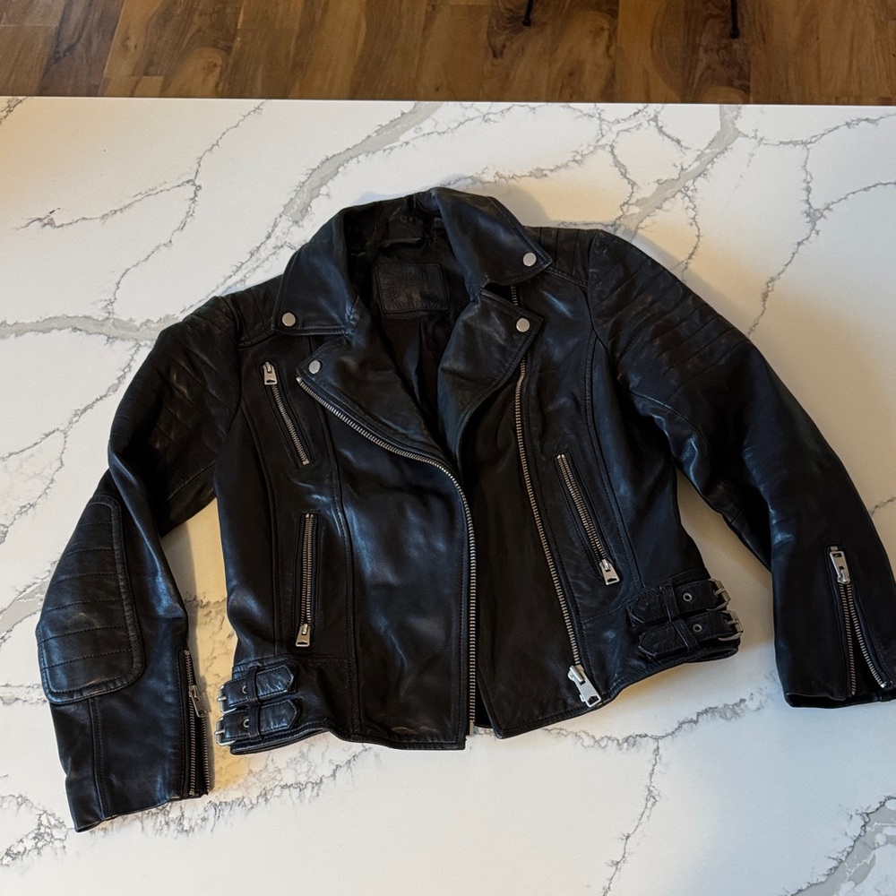 ALL SAINTS Leather biker jacket 4/S